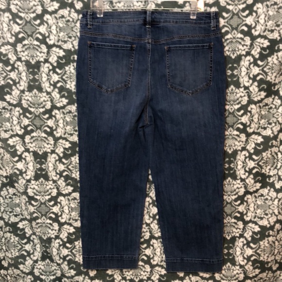 Chico's Platinum Straight Crop Blue Jeans Size 2 - Picture 12 of 13